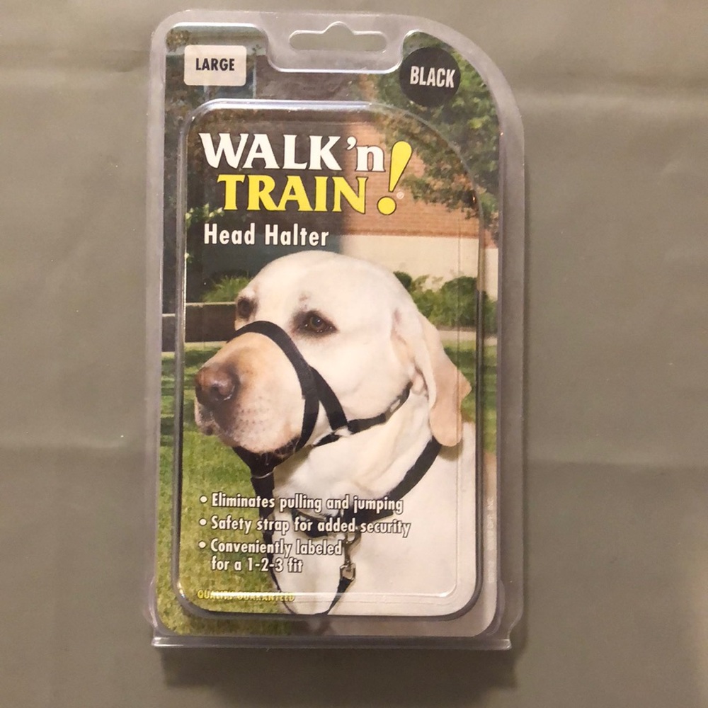 NIB WALK’nTRAIN head halter for dogs. Large in Black.